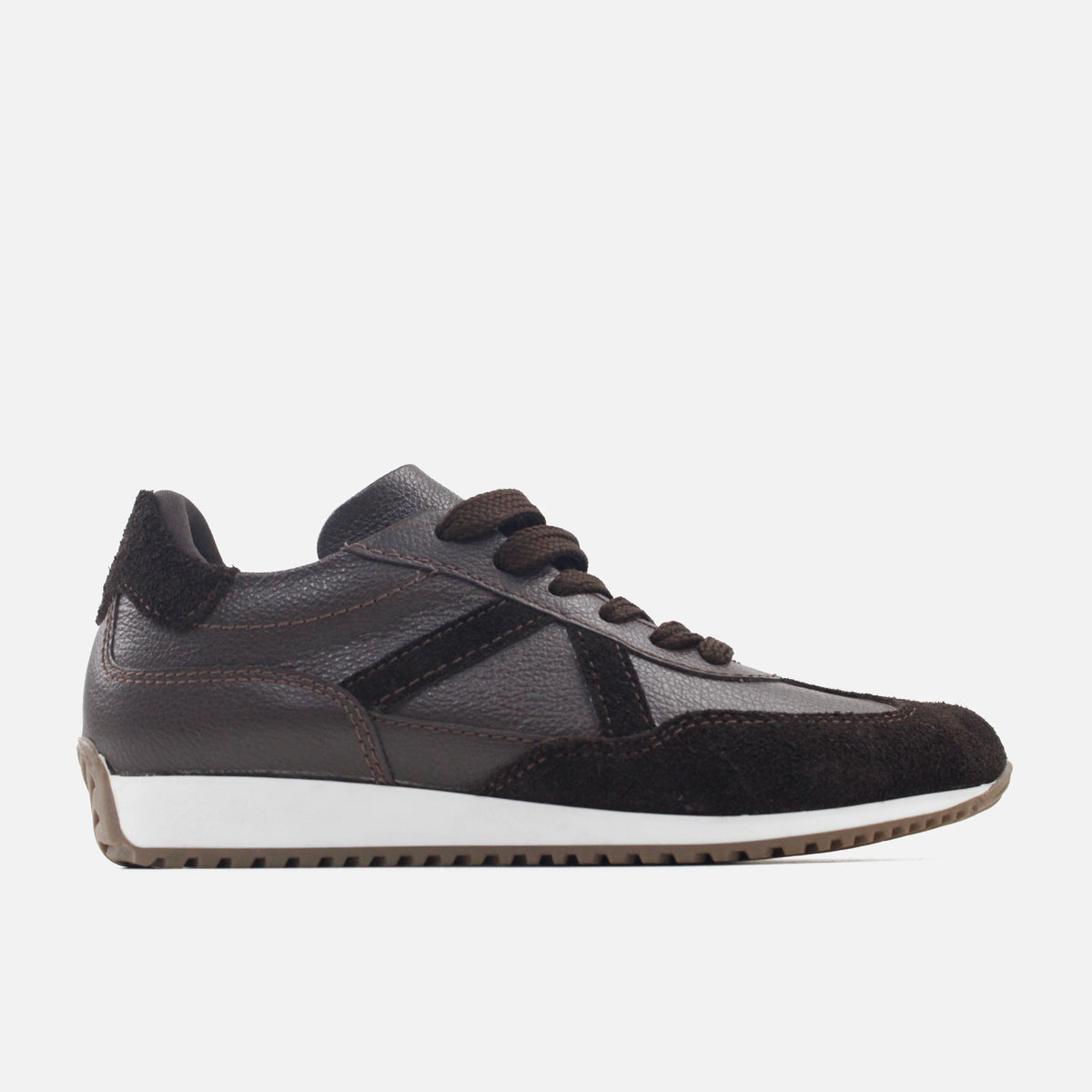 Tenis kivu de cuero para mujer - Café