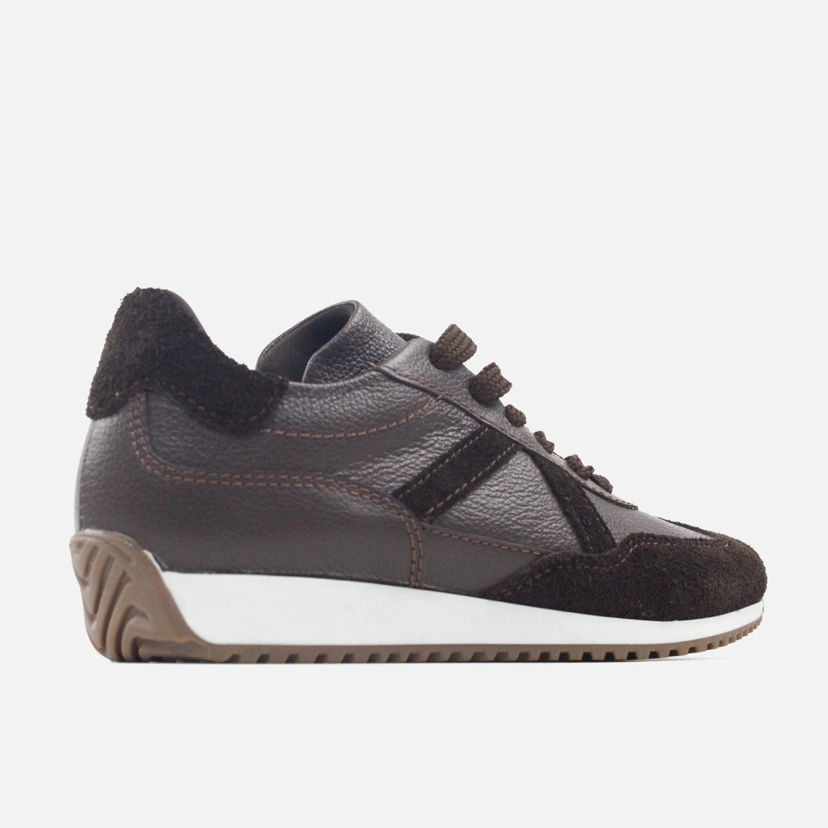 Tenis kivu de cuero para mujer - Café