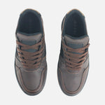 Tenis teodoro de cuero para hombre - Café