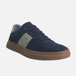 Tenis massimo de cuero para hombre - Azul