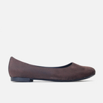 Baleta plana rawa de sintético para mujer - Café