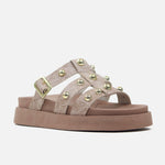 Sandalia chunky kifaru de sintético para mujer - Beige