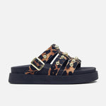 Sandalia chunky kifaru de sintético para mujer - Café