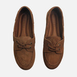 Mocasin plano kalet de cuero para mujer - Miel