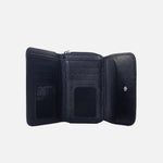 Billetera rosabella de cuero para mujer - Negro