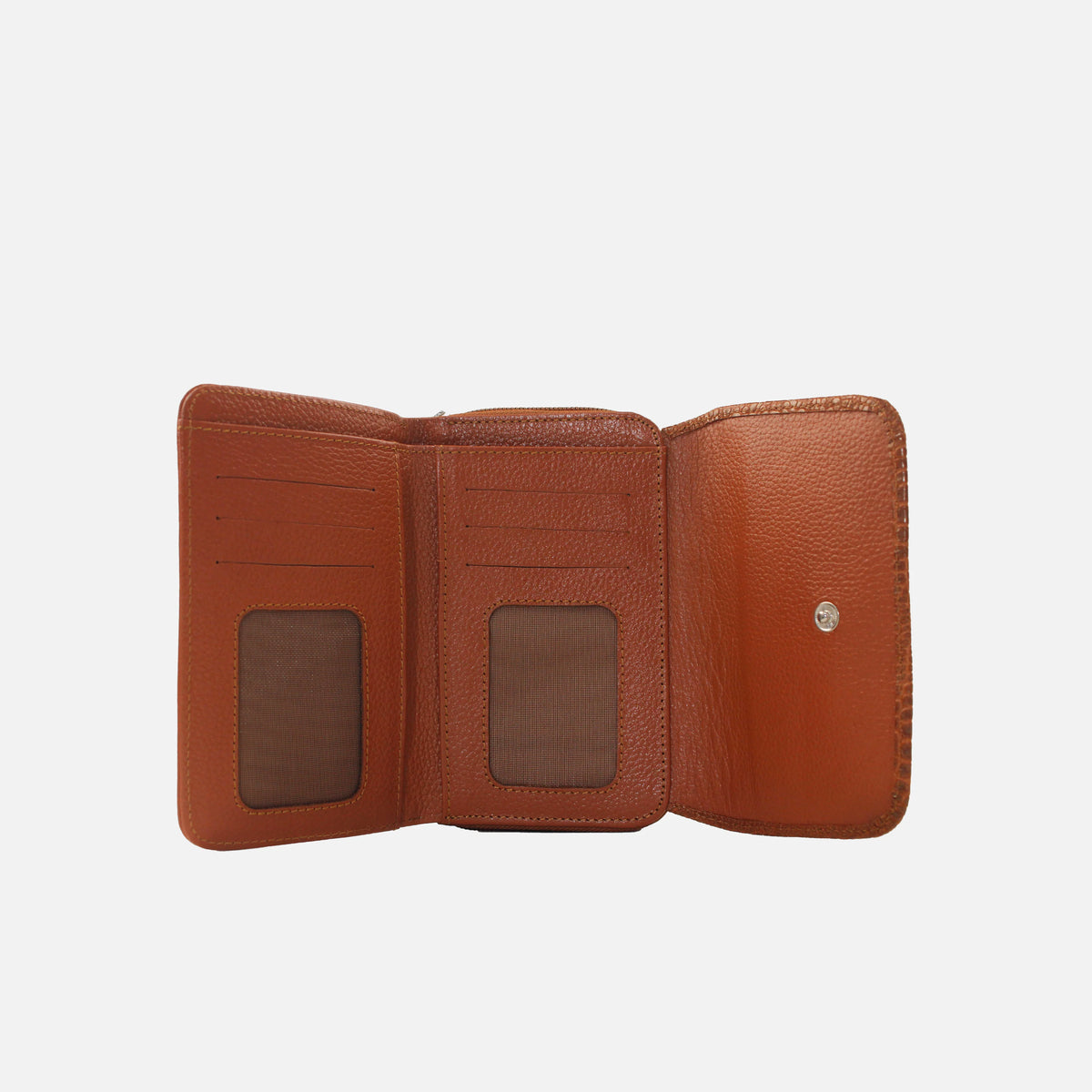 Billetera rosabella de cuero para mujer - Miel