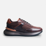 Tenis aron de cuero para hombre - Café