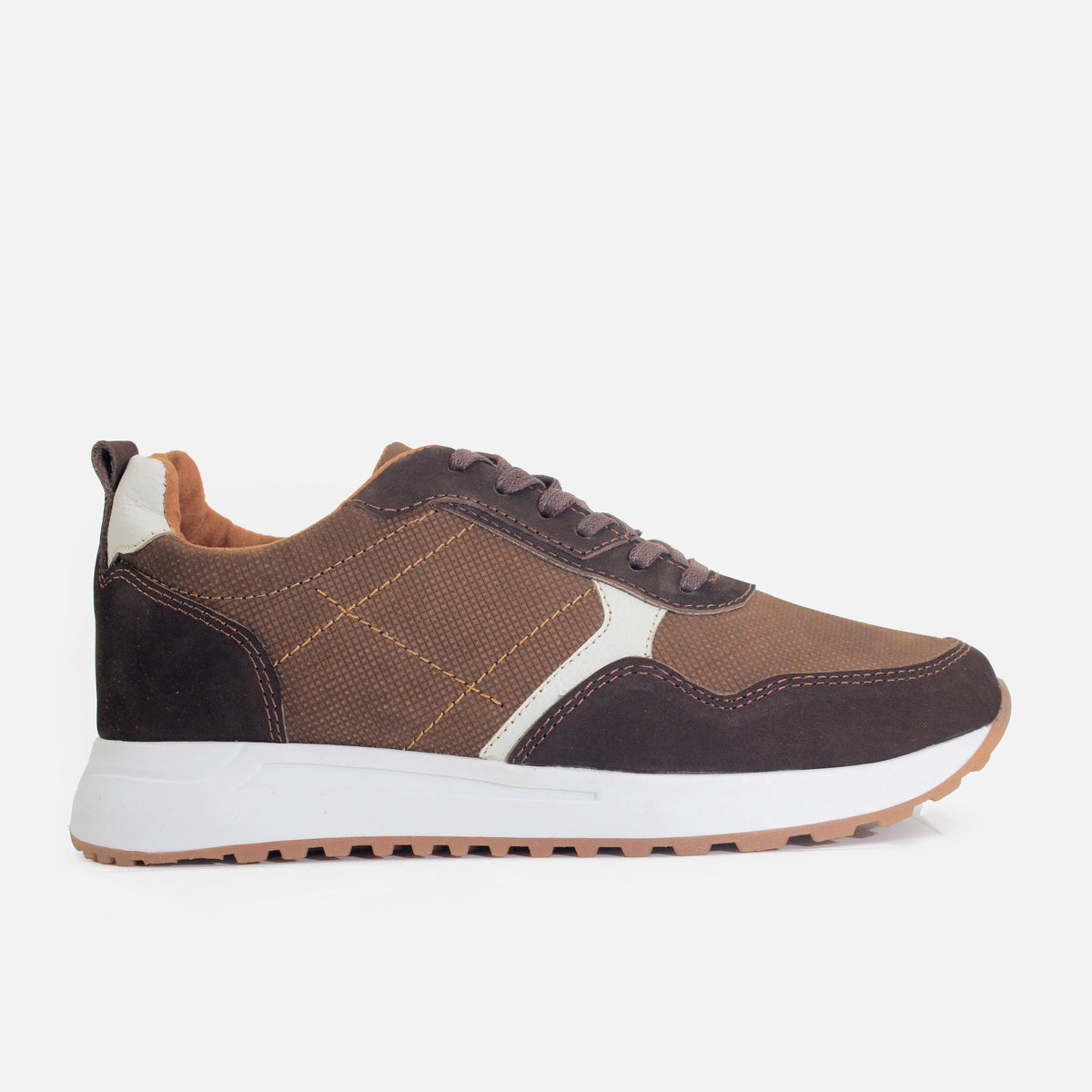 Tenis noa de cuero para hombre - Café