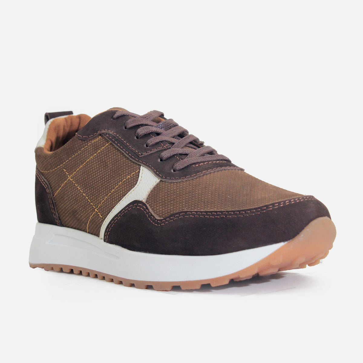 Tenis noa de cuero para hombre - Café