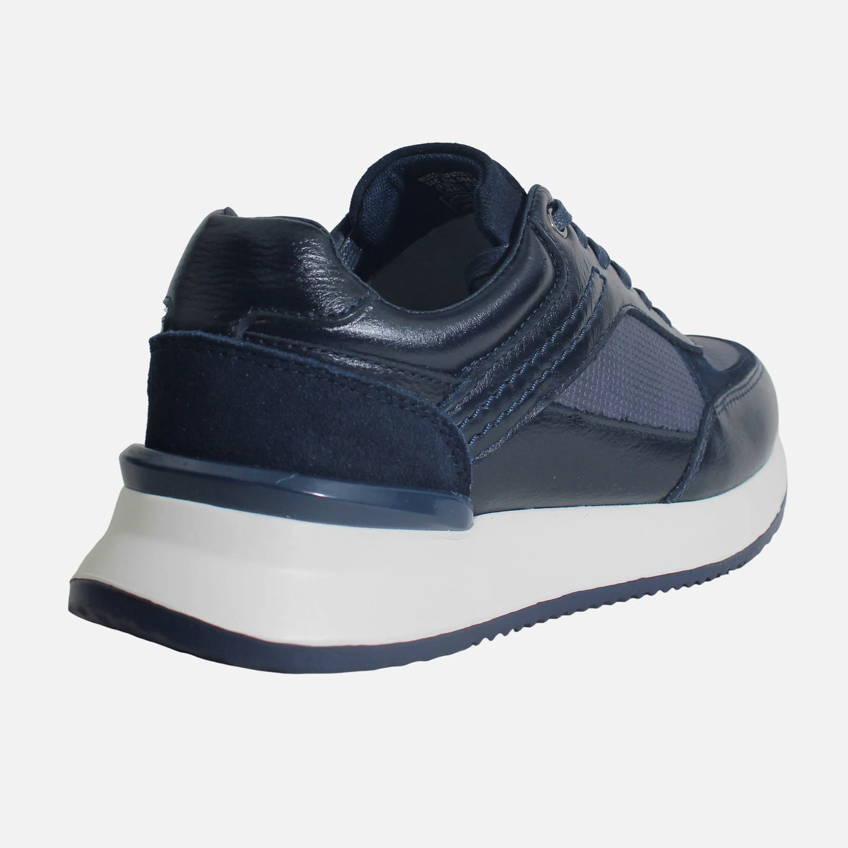 Tenis gianni de cuero para hombre - Azul