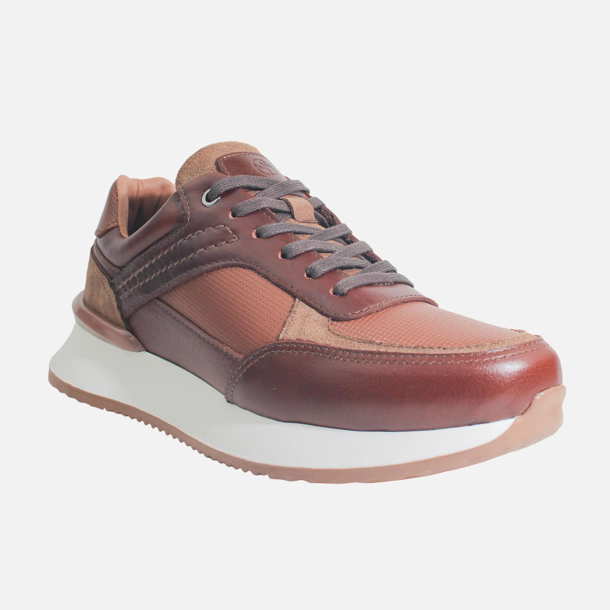 Tenis gianni de cuero para hombre - Miel