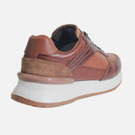 Tenis gianni de cuero para hombre - Miel