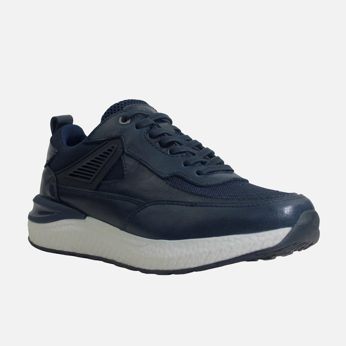 Tenis lando de cuero para hombre - Azul