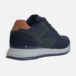 Tenis piastri de cuero para hombre - Azul