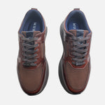 Tenis noan de cuero para hombre - Brandy
