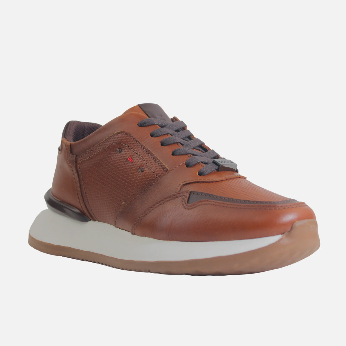 Tenis franco de cuero para hombre - Miel
