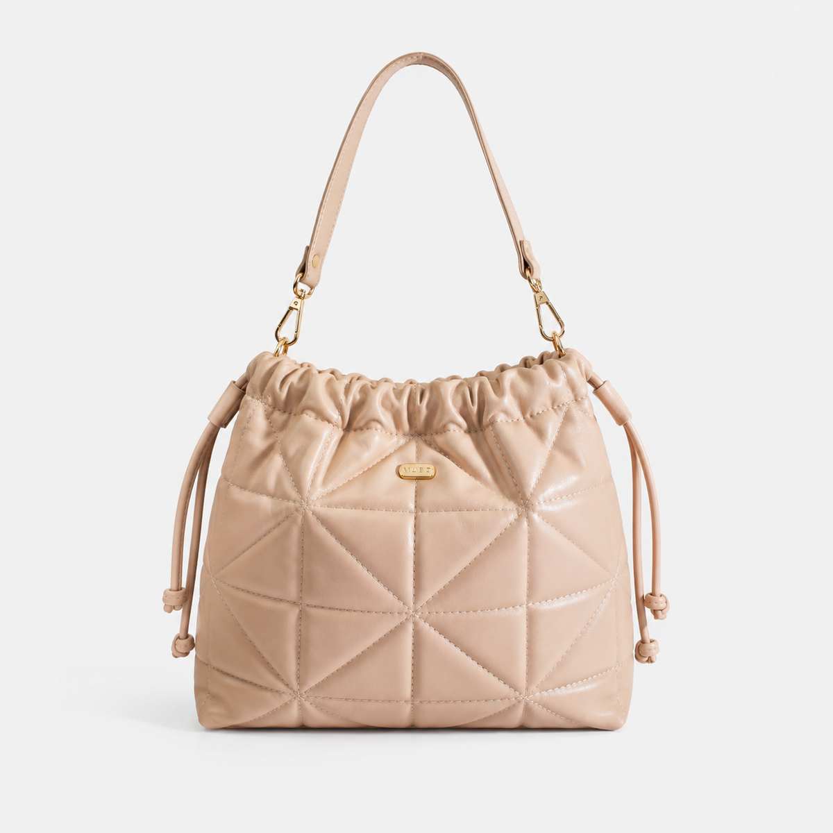 Cartera gina de cuero para mujer - Nude