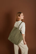 Cartera veta de cuero para mujer - Verde